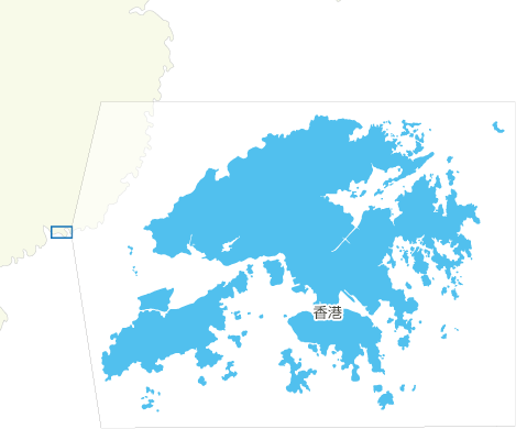 香港の地図