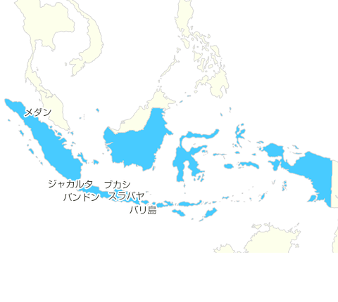 インドネシアの地図