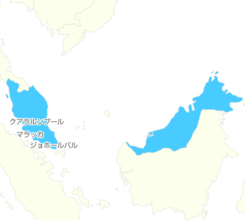 マレーシアの地図
